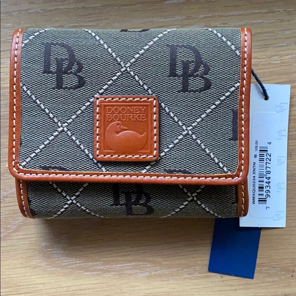 Dooney & Bourke Small Flap Wallet, Olive Brown